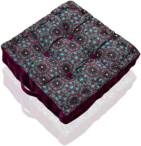 Meditation Cushions Thicken Square Chair Cushions Large Floor Cushions Adults Tufted Floor Pillow for Living Room Yoga Bedroom Sofa (Color : D, Size : 40x40cm)
