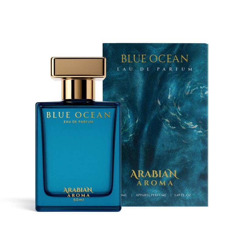 Image of Arabian Aroma Blue Ocean Eau de Parfum - Long Lasting Perfume for Man - Mens Perfumes Long Lasting - 50ml