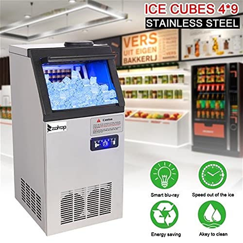Máquina Comercial para Hacer Hielo 110 lb 24h Acero Inoxidable miniatura 4