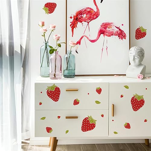 6 hojas 138 adhesivos de pared de fresas sacinora vinilo miniatura 6
