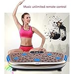 Vibration Plate Exercise Machine - Whole Body Workout Vibration Fitness Platform Fit Massage Workout Trainer w/Loop Bands + Remote 99 Levels - Image 5