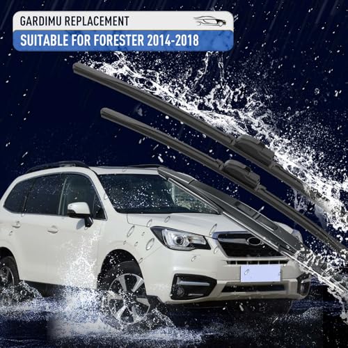Image of Front and Rear Windshield Wipers for Subaru Forester 2014-2018 | Quiet and Streak-Free Front and Back Wiper Blades Assembly All-Season OEM Automotive Replacement Accessories