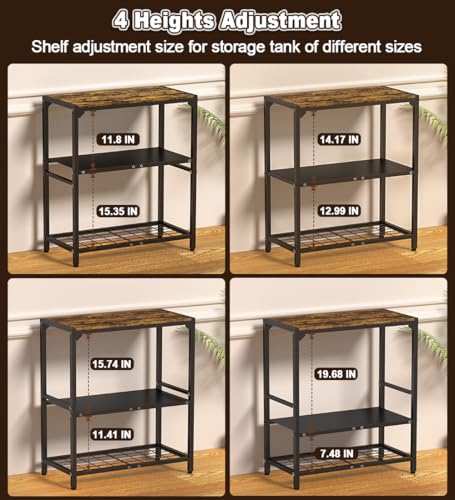 20-30 gallon aquarium stand fish tank stand with adjustable 3-tier storage shelf heavy duty reptile breeder turtle tank terrarium rack table for home office 3034 l x 1234 w x 32234 h black