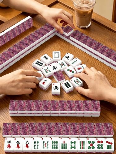 Set de Mahjong Americano con 166 Fichas y Estuche de Viaje miniatura 2