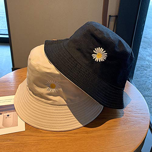 Image of Alexvyan Women Cotton Sun Visor Hats UV Protection Wide Brim Summer Cap Hat UV Protection Breathable Casual Beach Hat, Sun Protection Cap (Beige and Black Reversible), Large
