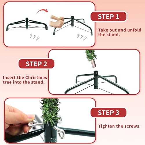 image for MNKXL 16 Inch Metal Christmas Tree Stand for 4 to 10ft Christmas Trees
