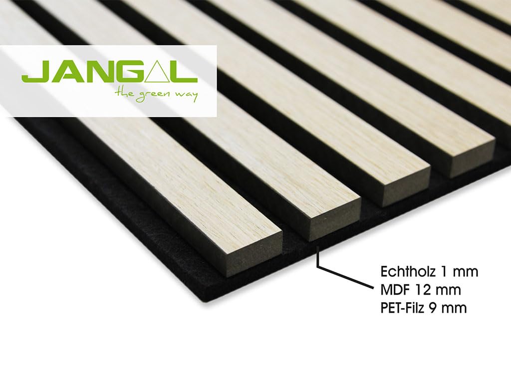 JANGAL Wandpaneel Solid 10000 MDF Furnier (2400x600x22mm) (Nature Oak)