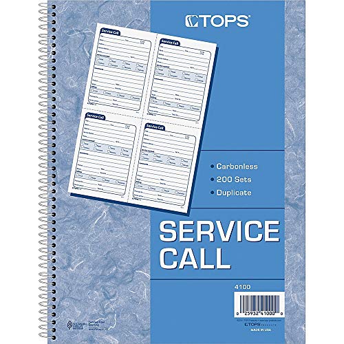 Carnet de bons de commande TOPS 200ST pour éviter la perte des rapports d'intervention client