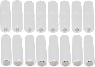 AAA to AA Battery Adapter Battery Converter Cases Holder Shell for AAA Battery with Metal Contacts on Bottom(Clear Color,Pack of 16)