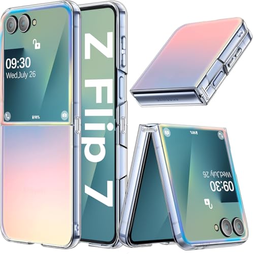 Coque Samsung Z Flip 7 irisée pour illuminer vos soirées et selfies