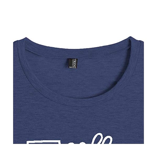 Fanfly Coffee Teach Shirts Women Teacher Shirts Short Sleeve Funny Graphic Summer Tee Tops (Navy Blue, S)