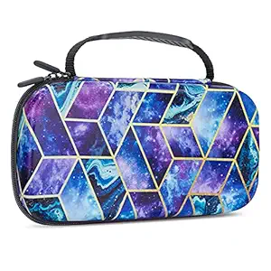 Carrying Case for Nintendo Switch with 20 Game Card Slots for Travel Cases Storage Bag Protective Hard Cover for Boys Girls (Cute Blue Galaxy) for Nintendo Switch Console Joy-Con & Accessories