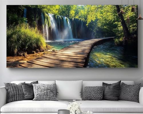 Diamond Painting XXL Automne cascade 80x160cm kit complet broderie diamant canevas