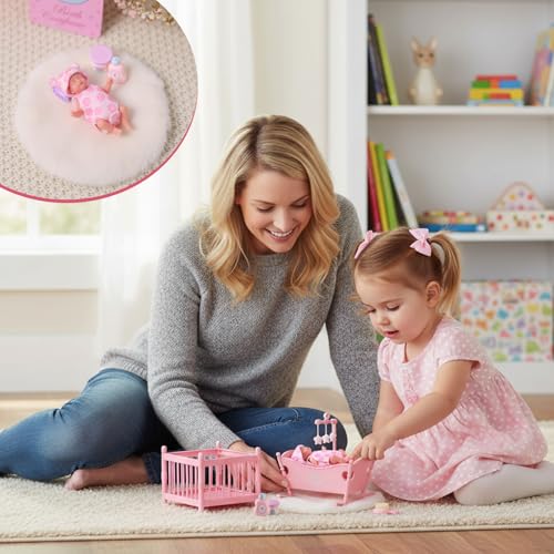 Muñeca bebé mini silicona realista 3 pulgadas miniatura 2