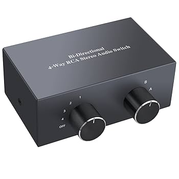 Amazon | PROZOR オーディオ セレクター 4入力2出力/4出力2入力