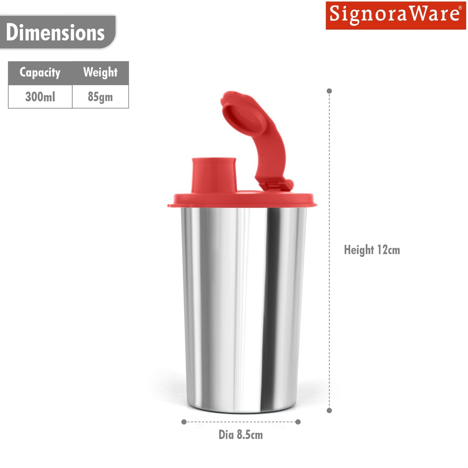 Signora Ware Stainless Steel Sipper - 300ml -2