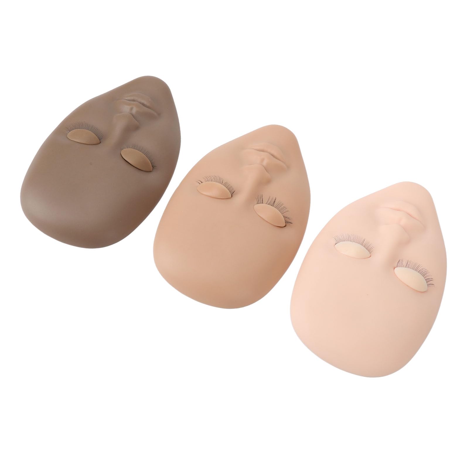 Testa Manichino Ciglia 3 Pezzi con Palpebre Sostituibili per Estensione Ciglia Professionale Design Realistico