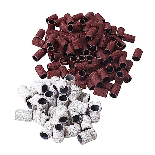 UKCOCO 2Paquetes Lijado Manicura Manga de Lijado de Corindón Marrón Accesorios Pulidora y Removedor