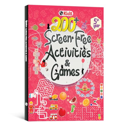 200+ Screen-Free Activities & Games Book For Kids 5+ Years Old | Mazes & Puzzles, Word Games, Crosswords, Patterns & Shapes, Logical Reasoning, Fun Brain Teasing Educational Activity Book For Toddlers