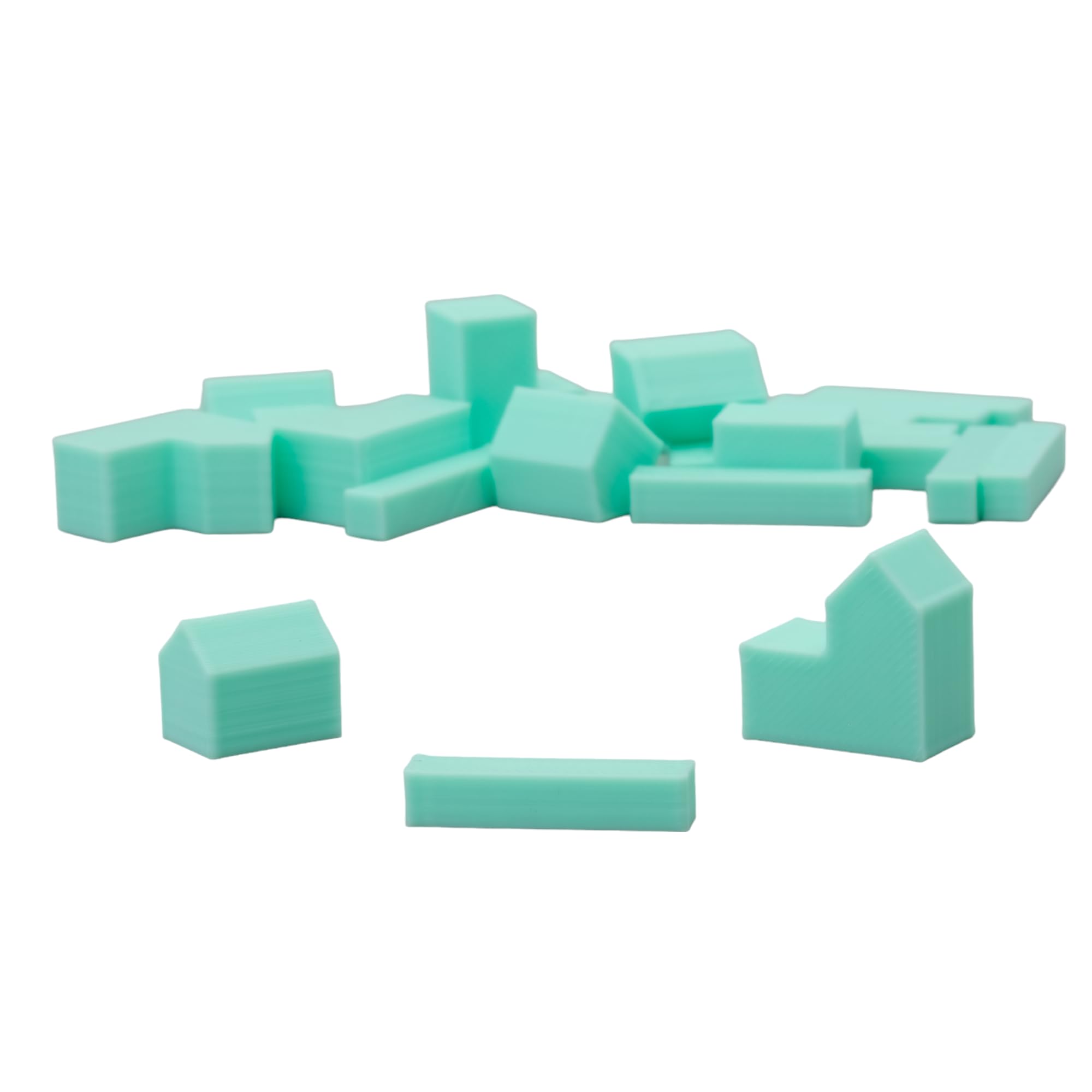 BKPrint3D Replacement Pieces for Catan Board Game | Settlers Pieces | 82 Colors | Base Set | (26_Green_Mint)