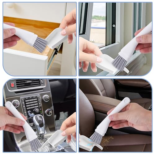 Andibro Mini Kehrschaufel und Bürsten Set, kleine Reinigungsbürste und Kehrschaufel tragbares Tischplatten Bürsten Set Tiny Reinigungsbesen kleines Borstenbürsten Reinigungswerkzeug