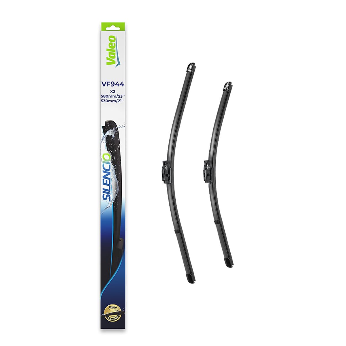 Valeo Silencio Set mit 2 Flachbalkenwischern VF944 - Vorne - 580 mm / 530 mm - Originalersatz - 577944