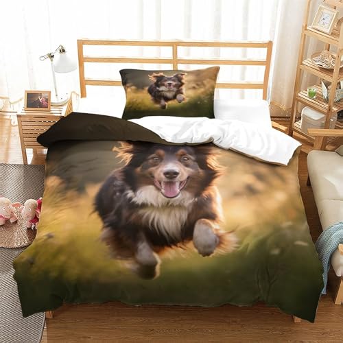 Parure de lit chien volant 135x200 microfibre avec taie - 4
