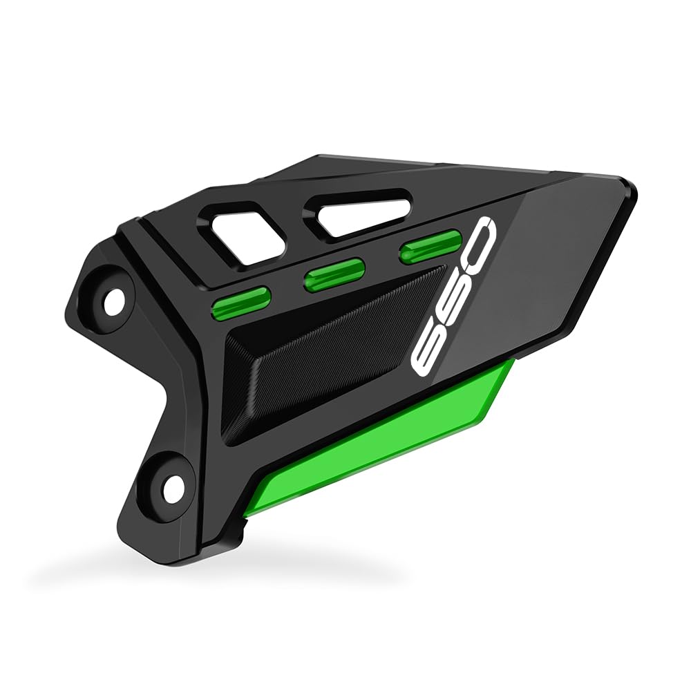 Modeer Motorrad Fussrastenschutz für Z650 / Z650RS 2017-2022 2023 2024 2025 a Paar Fußraste Pedal Protektor Fußraste Fersenplatten Schutz z650 z 650 rs Zubehör (schwarz/grün)