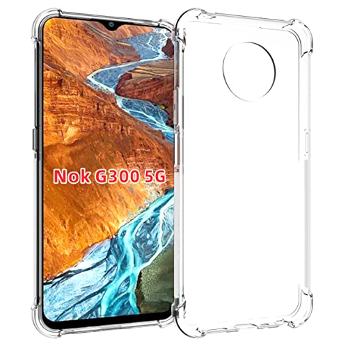 USTIYA for Nokia G300 5G Case Clear TPU Four Corners Cover Transparent Soft funda