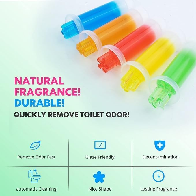 Image of Khedu Fab Toilet Cleaning Gel Flower Stamp Bathroom Cleaner - Toilet Fresheners Air Fresher For Remove Bad Odor - Long-Lasting Refills Gel Stamp Injection - [Pack of 1] (Multicolor)