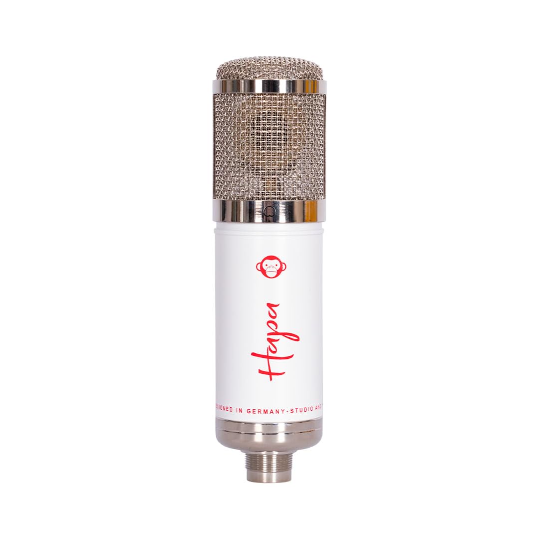 Monkey Banana Hapa - USB Back Electret Condenser Microphone, Large Diaphragm Studio und Podcasting Microphone with USB Connector (White)