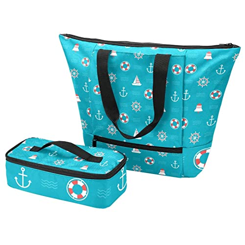 Sac fourre-tout et boîte à déjeuner isotherme arc-en-ciel pour voyage et école