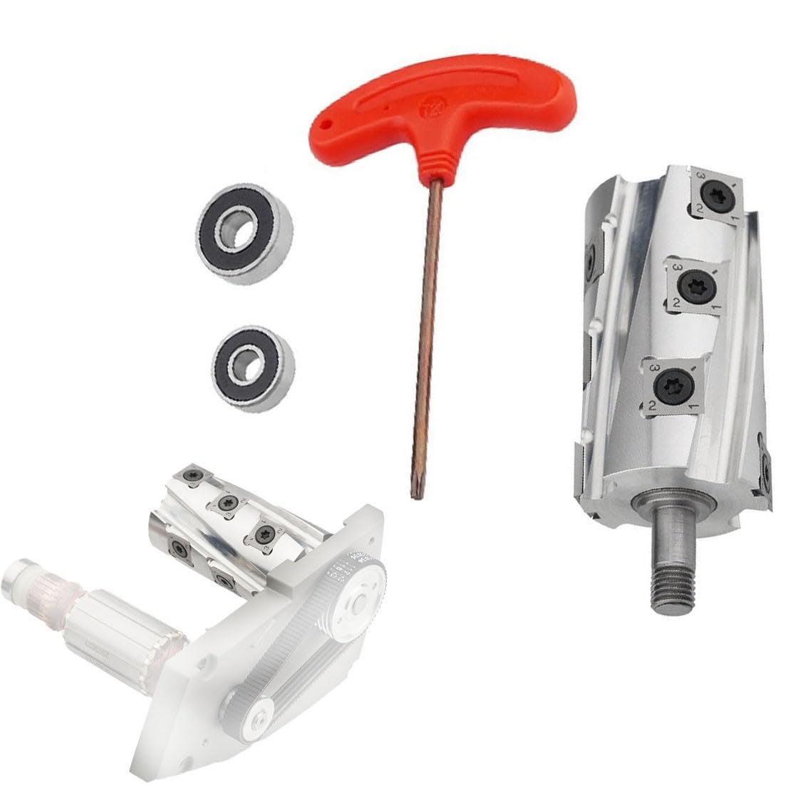Elektryczny frez spiralny ze stopu aluminium do Dongcheng FF-82x1, 115 mm, srebrny
