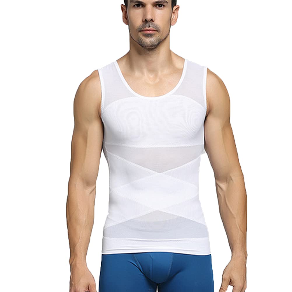 Shapewear Camiseta Reductora Compresión Fajas Moldeadora Reductores Camisas Hombres Adelgazantes Chaleco Deportivo de Pecho Abdomen