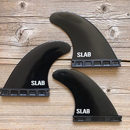 Slab - Surf Fins thuster plastico Futures Compatible Black