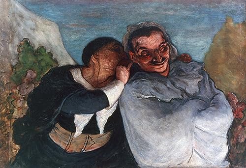 Tableau Crispin et Scapin Daumier impression d'art mural vintage pour chambre 60x90cm