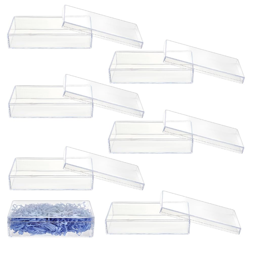 Boîtes à bijoux carrées en acrylique pour décoration de mariage et tables de fête