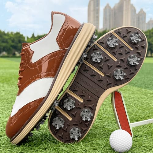 Image of Men Golf Shoes Professional 9 Spikes Comfortable Outdoor Golf Training Sport Sneakers for Men