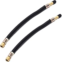 2 Pièces Extension Valve de Pneu, Extension Valve Pneu en Caoutchouc Rallonge Valve Pneu Flexible, Pneu Valve de Adaptateur, Air Pneu Valve Extension, pour Voitures Camions Motos Vélos 190mm
