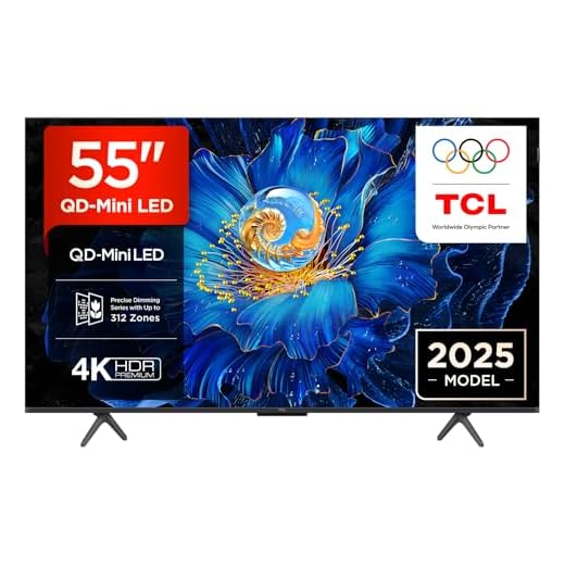 TCL 55C61KS TV LED QD-Mini da 55", 4K UHD, Smart Google TV con Dolby Atmos, Game Master