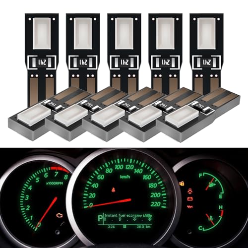ECCPP 10x Instrument Cluster Dash Panel Lights T5-2-5630-SMD-Green