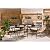 Hanover Montclair All-Weather 5-Piece Outdoor Dining Set, 4 Cushioned Swivel Counter-Height Chairs and 33" Stamped-Top Square Table, High Top Patio Dining Set for 4 for Backyard, Deck, Patio