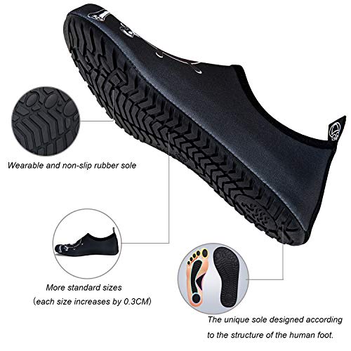 Image of WateLves Water Shoes for Womens Mens Barefoot Quick-Dry Aqua Socks for Beach Swim Surf Yoga Exercise New Translucent Color Soles