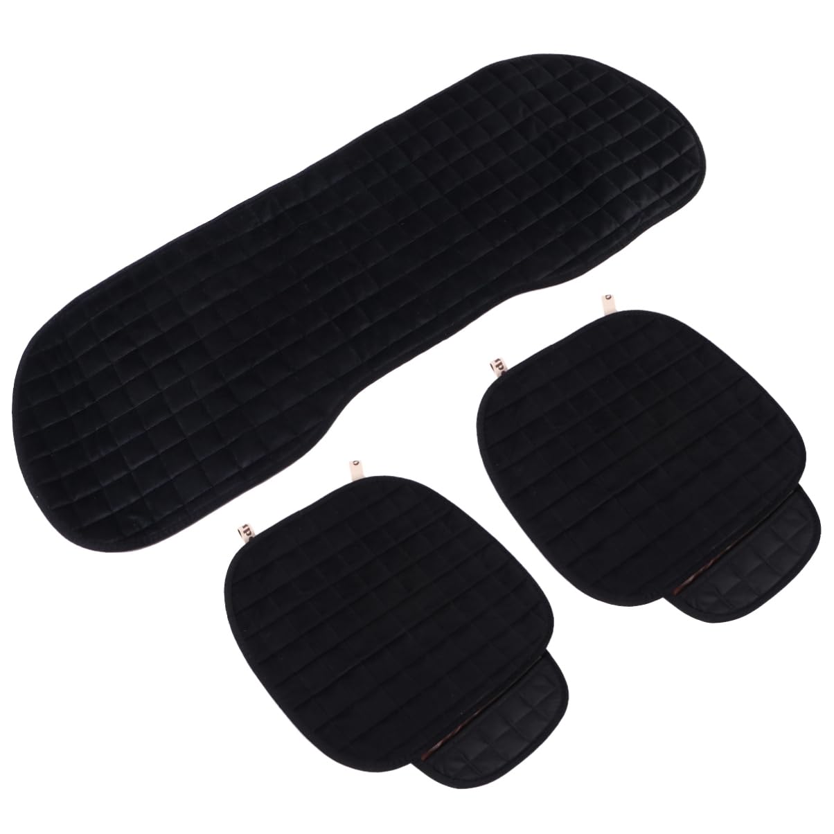 Mipcase 3Pcs Winter Plush Car Seat Cushion Anti Slip Cover Breathable Seat Mat Set Non Slip Car Seat Pad for Comfort and Protection