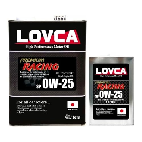 LOVCA PREMIUM-RACING 0W-25 5L SPꌸZp×GXe×PAO RACING𒴂ʂȃ[VOIC LSPIΉLPR025-5