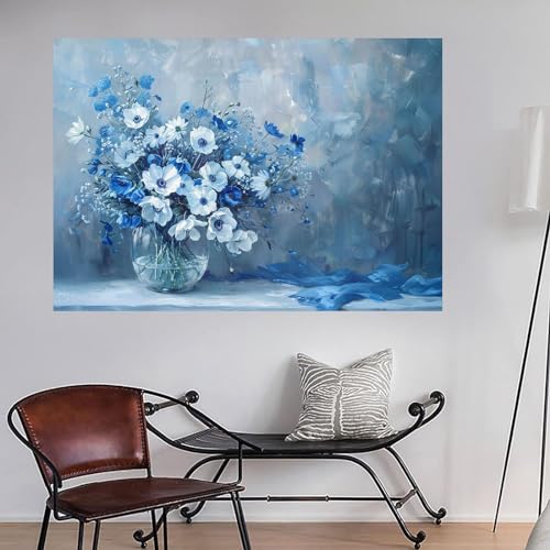 Impression sur toile fleurs premium encadrée WODJEM tableau moderne - 2
