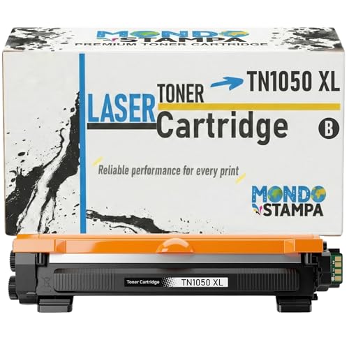 Mondo Stampa   Tóner compatible TN 1050XL de alta capacidad [2000 páginas] negro para Brother DCP 1510 1512 1610W 1612W HL 1110 1112 1210W 1212W MFC 1810 1910W