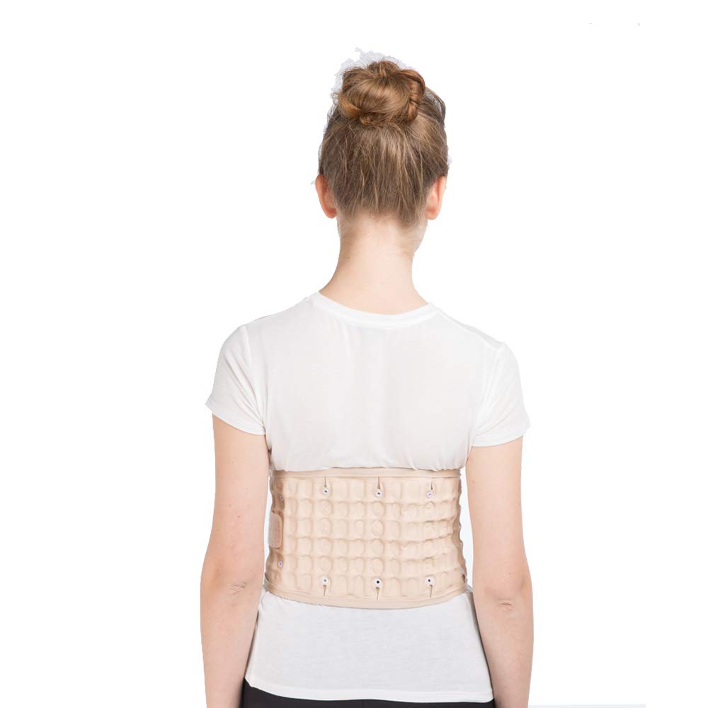 Lombare Fascia Cintura Schiena - Cintura di Supporto Lombare - per trazione dell'ernia del Disco Lombare, Sforzo Muscolare Lombare,Beige,M