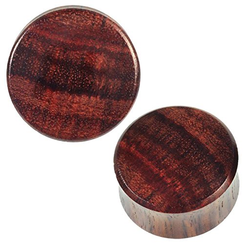 Chic-Net Wood Plug Brun Tunnel naturellement texturé Expander Tribal Oreille Organic Plug 14mm