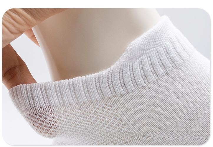 Image of Womens No Show Cushioned Ankle Socks For Running Hiking Athletic Socks,White Socks,5 Pair Pack